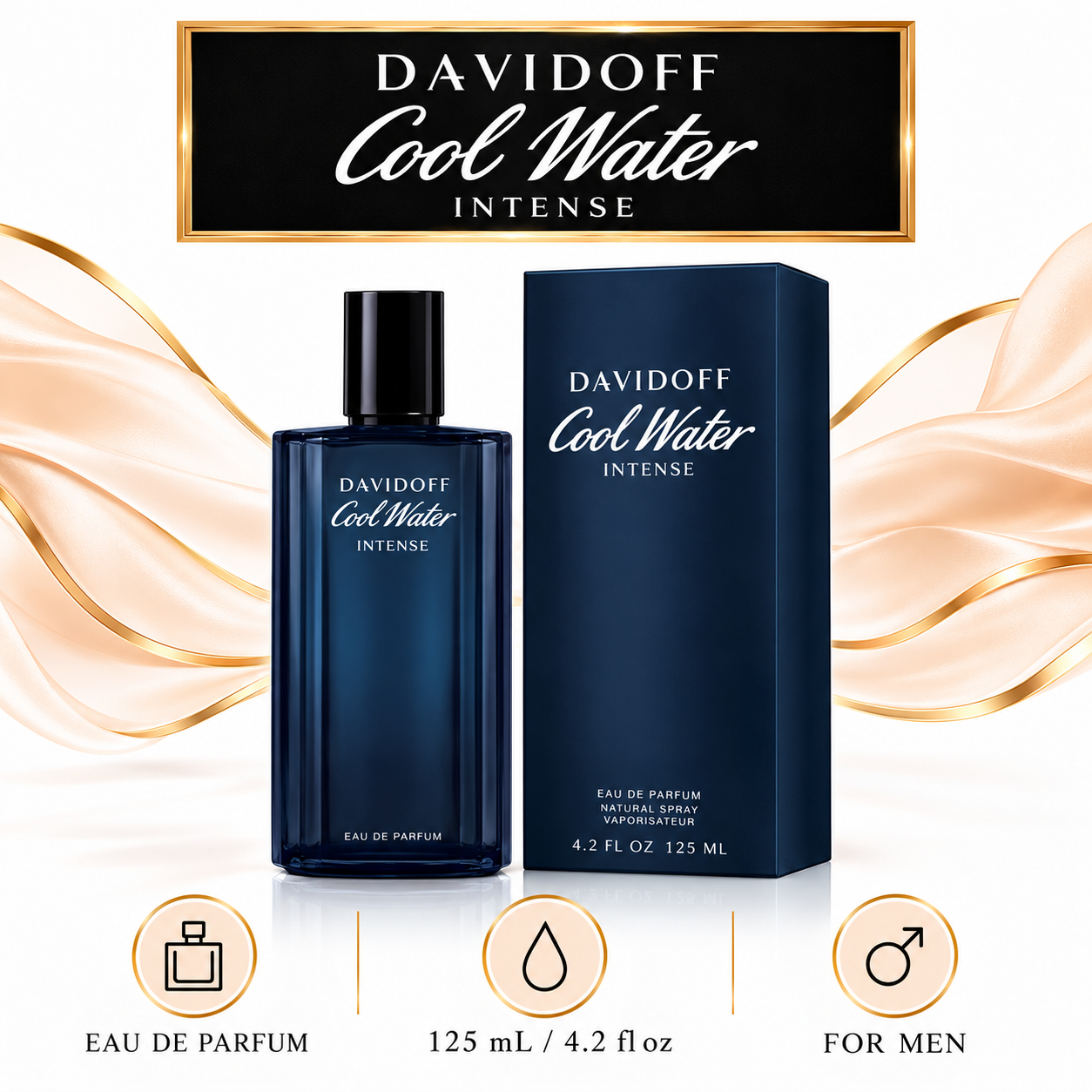 Davidoff Cool Water Intense – 125 mL Eau de Parfum for Men