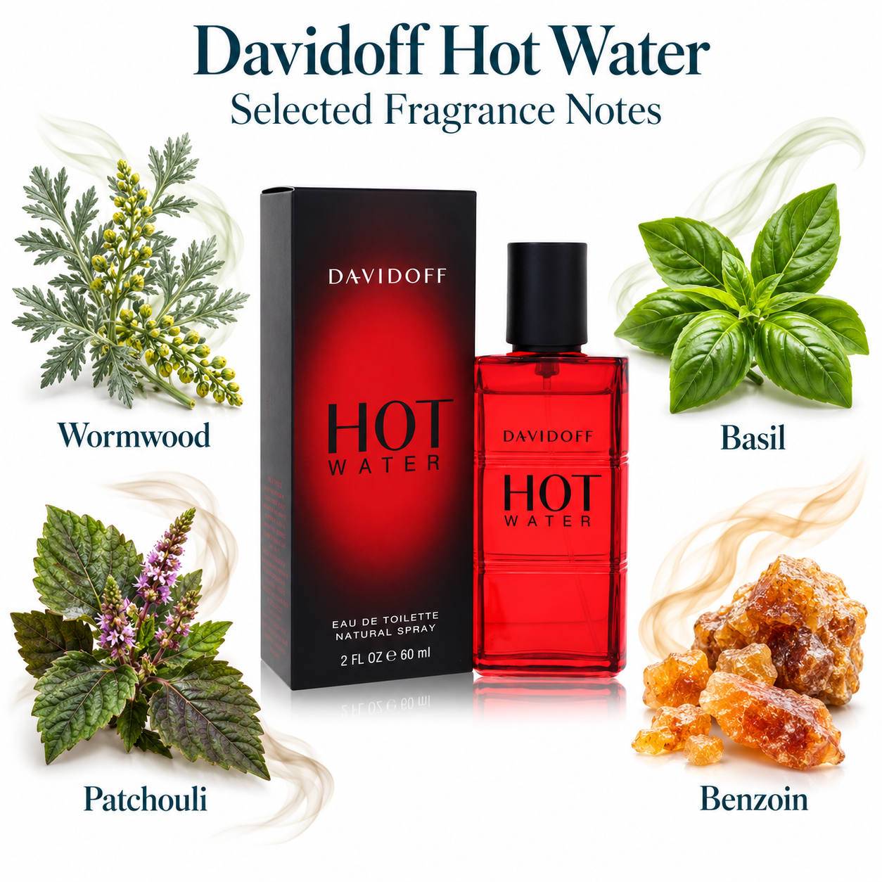 Davidoff Hot Water 2.0 fl oz 60 mL Eau de Toilette Men — fragrance notes