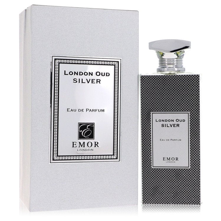 Emor London Oud Silver Cologne by Emor London Eau De Parfum Spray (Unisex) 4.2 oz for Men - Authentic Fragrance - Discount Men Perfume or Cologne Fragrance