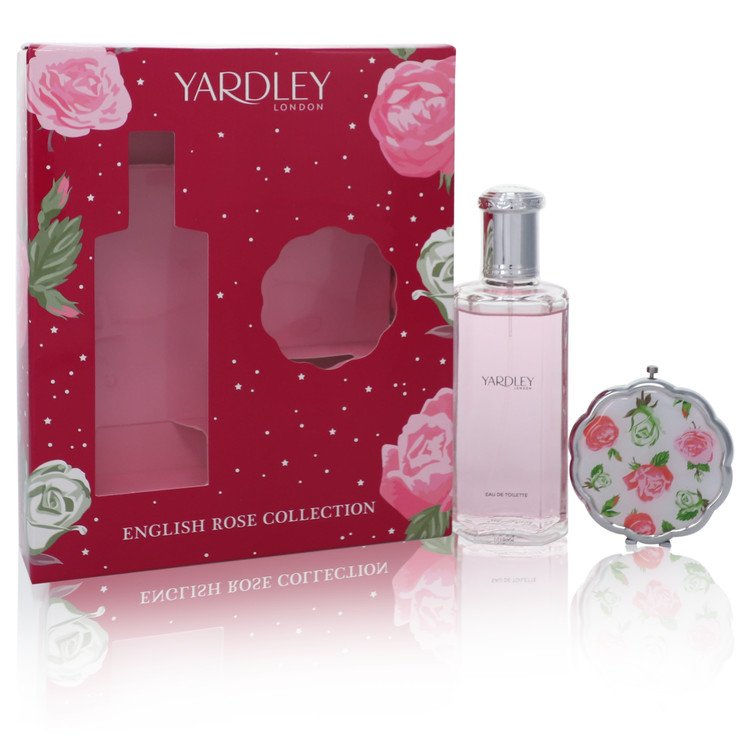 English Rose Yardley Perfume by Yardley London Gift Set -- 4.2 oz Eau De Toilette Spray + Compact Mirror for Women - Authentic Fragrance - Discount Women Perfume or Cologne Fragrance