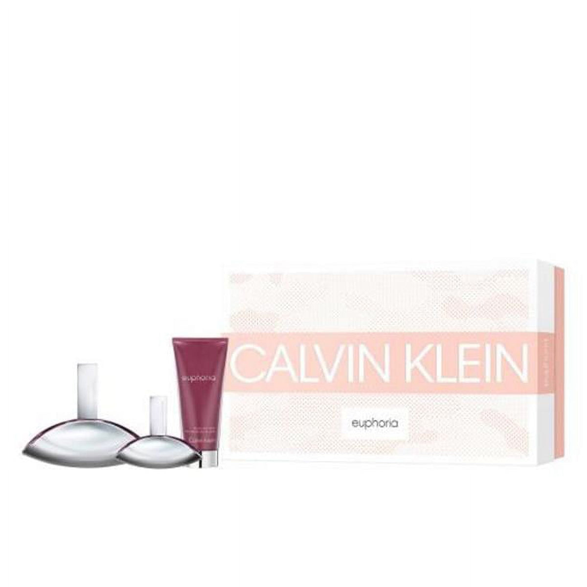 Euphoria Fragrance By Calvin Klein 3 Piece Gift Set - 3.4 Oz Eau De Parfum Spray For Unisex