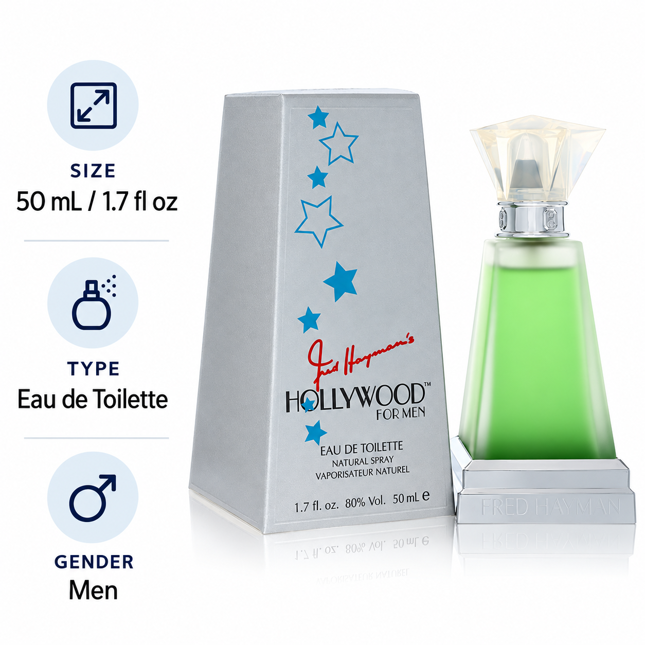 Hollywood by Fred Hayman 1.7 Oz Eau De Toilette Spray for Men - Size [Drive:1m2x1hc0QZdaMAuUmLxd9P8Mfuc021AFQ]