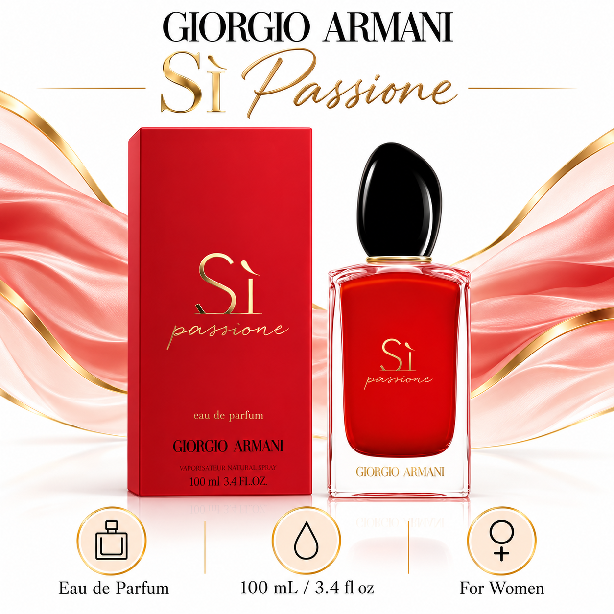 Giorgio Armani Si Passione – 100 mL Eau de Parfum for Women