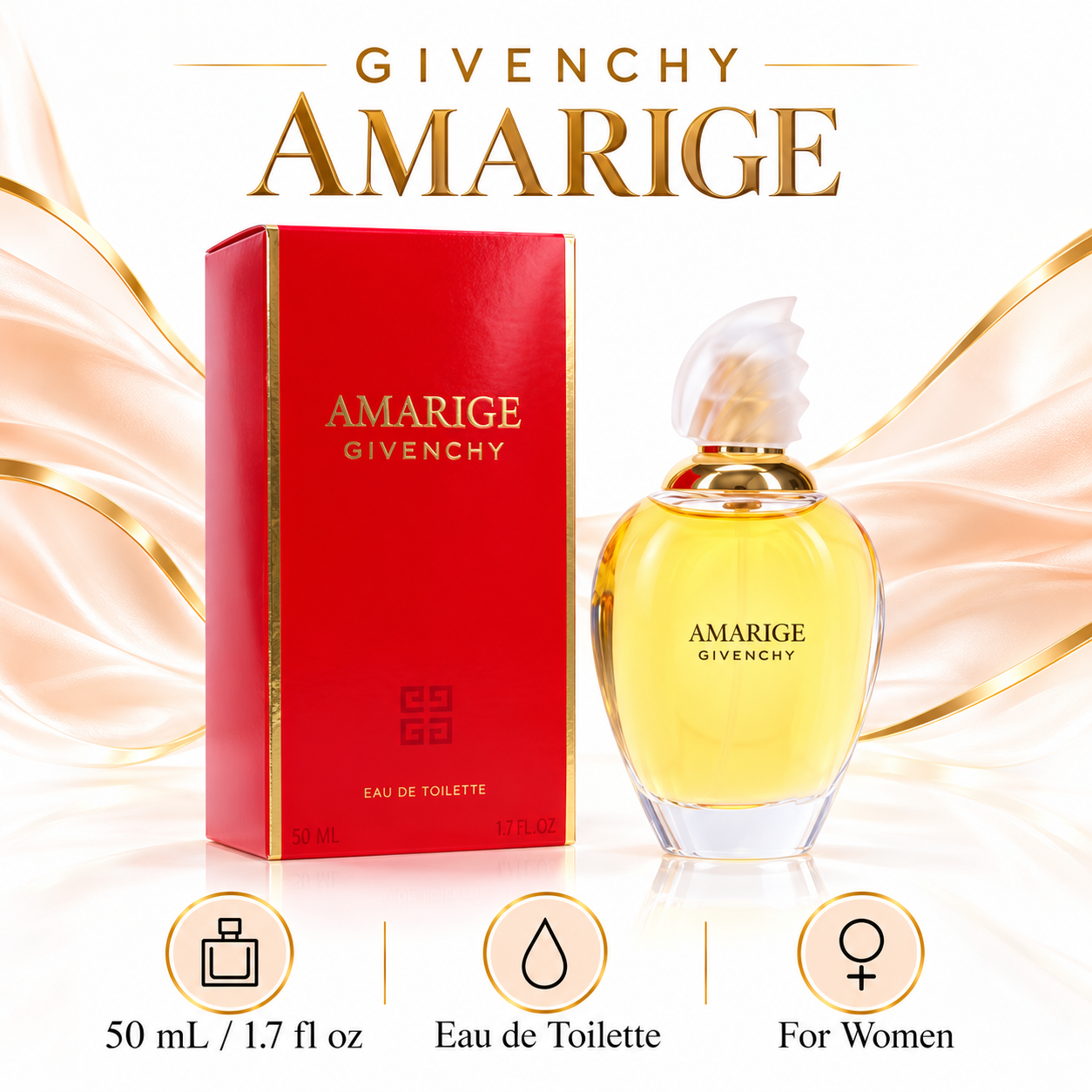 Givenchy Amarige 50 mL / 1.7 fl oz Eau de Toilette Women size type gender
