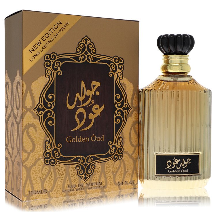 Lattafa Asdaaf Golden Oud Cologne by Lattafa Eau De Parfum Spray (Unisex) 3.4 oz for Men - Authentic Fragrance - Discount Men Perfume or Cologne Fragrance