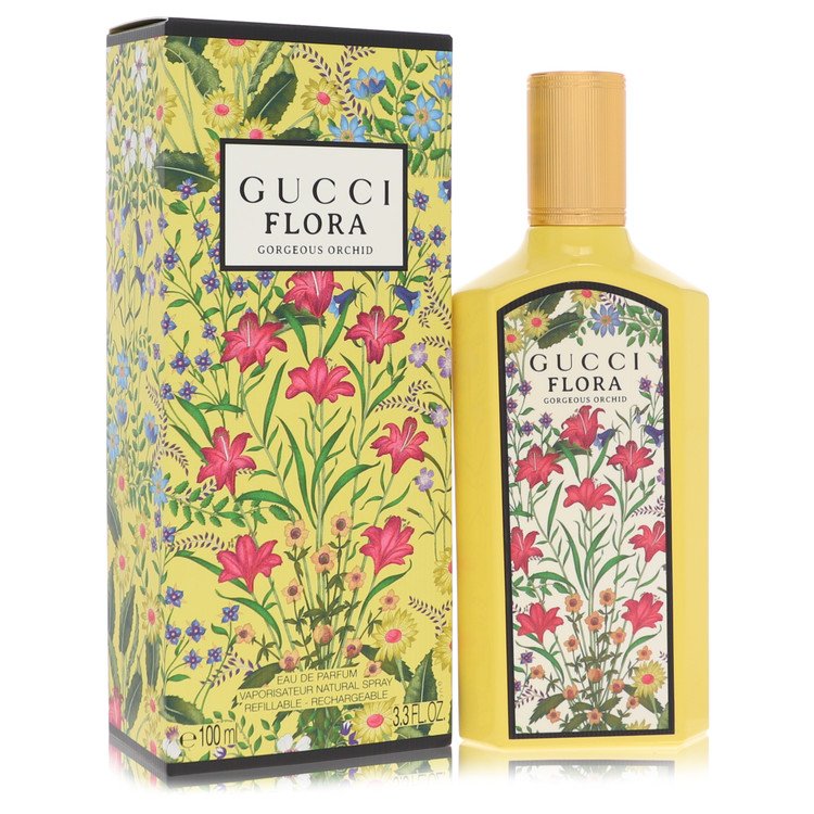 Flora Gorgeous Orchid Perfume by Gucci Eau De Parfum Spray Refillable 3.3 oz for Women - Authentic Fragrance - Discount Women Perfume or Cologne Fragrance