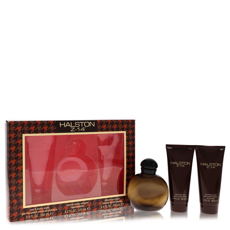Halston Z-14 Cologne by Halston Gift Set -- 4.2 oz Cologne Spray + 3.4 oz After Shave Balm + 3.4 oz Hair & Body Wash for Men - Authentic Fragrance - Discount Men Perfume or Cologne Fragrance