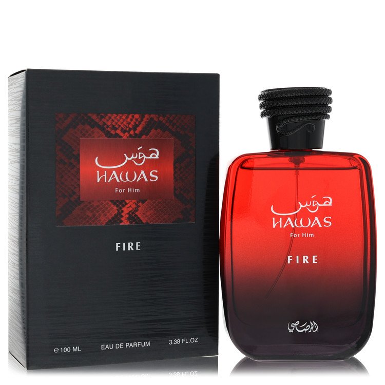 Hawas Fire Cologne by Rasasi Eau De Parfum Spray 3.3 oz for Men - Authentic Fragrance - Discount Men Perfume or Cologne Fragrance