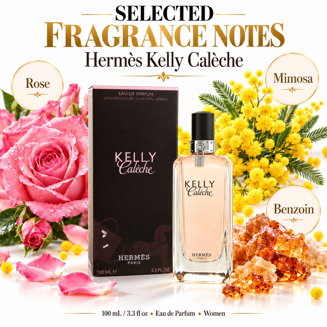 Hermès Kelly Calèche 100 mL / 3.3 fl oz Eau de Parfum Women — fragrance notes