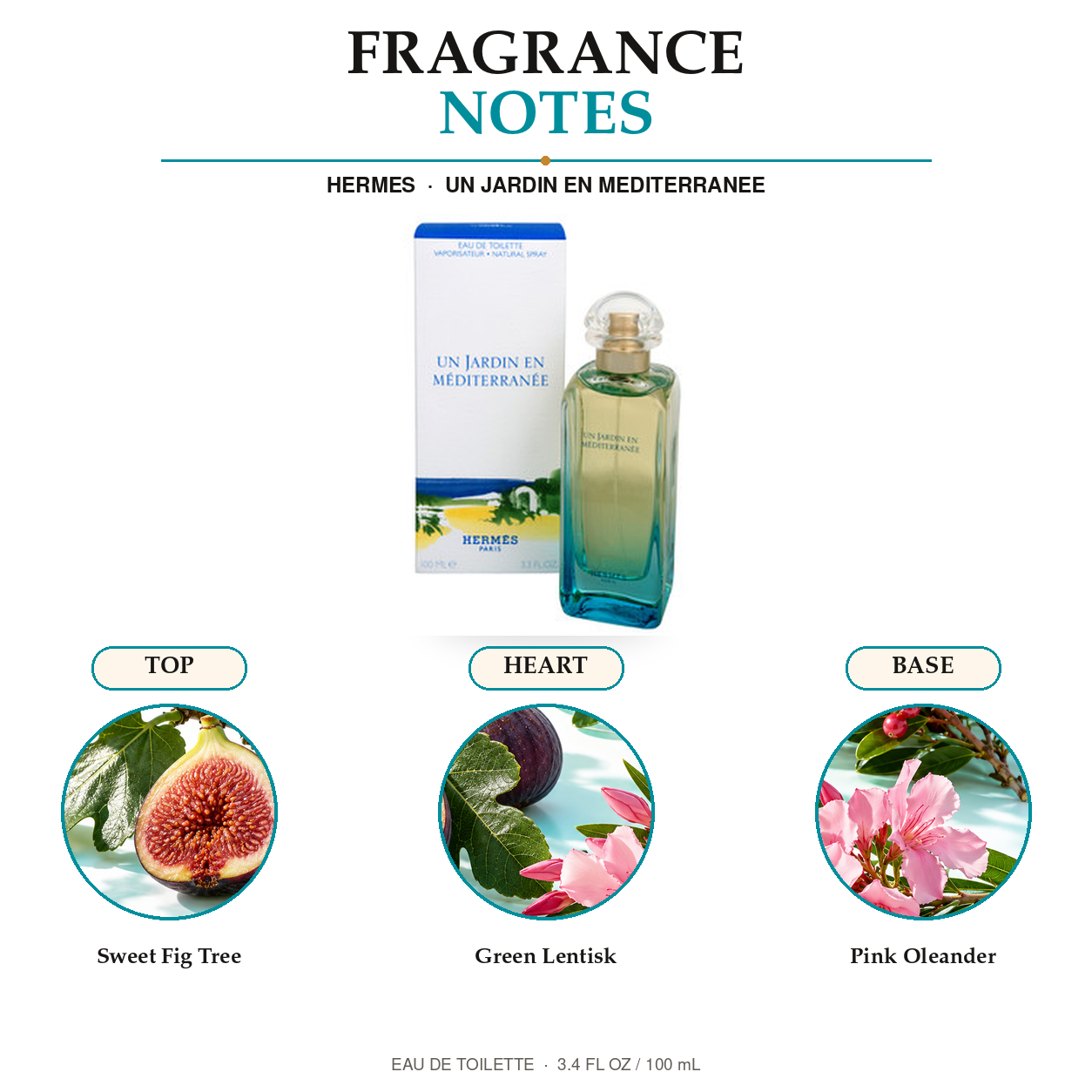 Un Jardin En Mediterranee by Hermes 3.4 Oz Eau De Toilette Spray for Women - Notes [Drive:1XECMPy7g_HjfDUs6MhUBELzXE-Z_eWBi]
