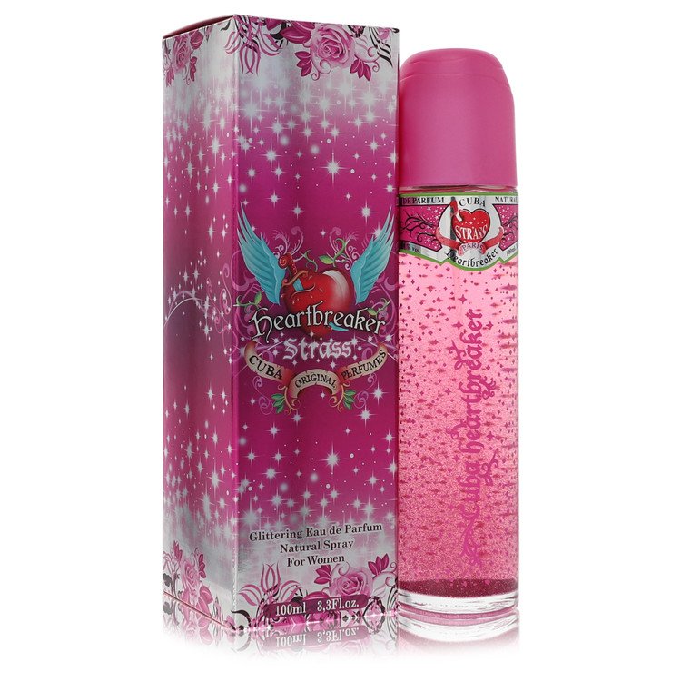 Cuba Strass Heartbreaker Perfume by Fragluxe Eau De Parfum Spray 3.4 oz for Women - Authentic Fragrance - Discount Women Perfume or Cologne Fragrance