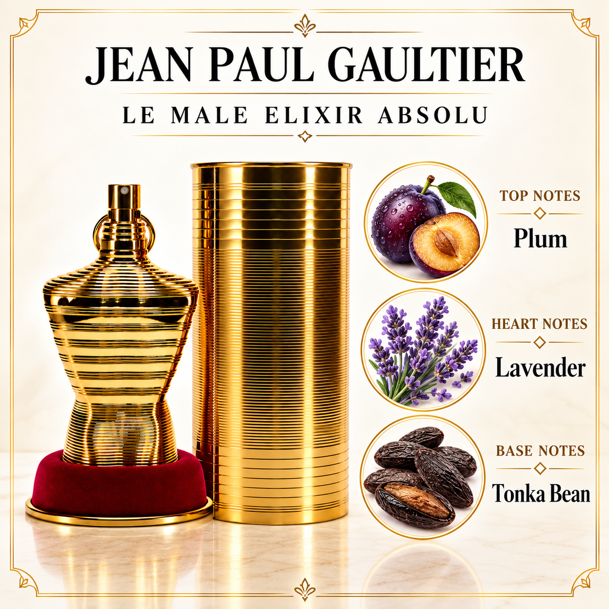 Le Male Elixir Absolu Parfum Intense by Jean Paul Gaultier 4.2 Oz Spray for Men - Notes [Drive:1e2_u_VyjqBBawnmoKypB02LqwAnjuaAS]