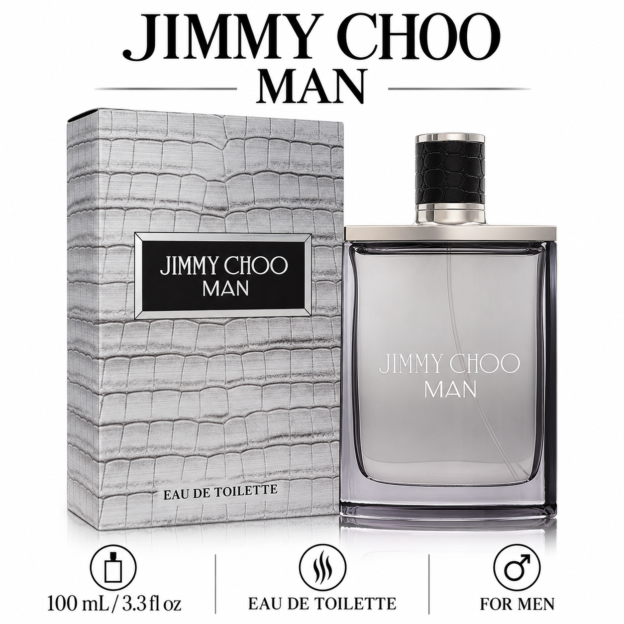 Man by Jimmy Choo 3.4 Oz Eau De Toilette Spray for Men - Size [Drive:1z-e7hDrhZciwhnolUk4p9QNu6cJjlGaq]