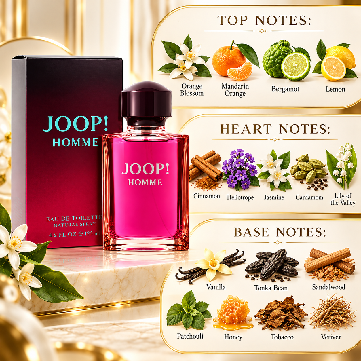 Joop by Joop 4.2 Oz Eau De Toilette Spray for Men - Notes [Drive:1MN-rPS80FqH6TrPBJssSiyed64jPcODL]