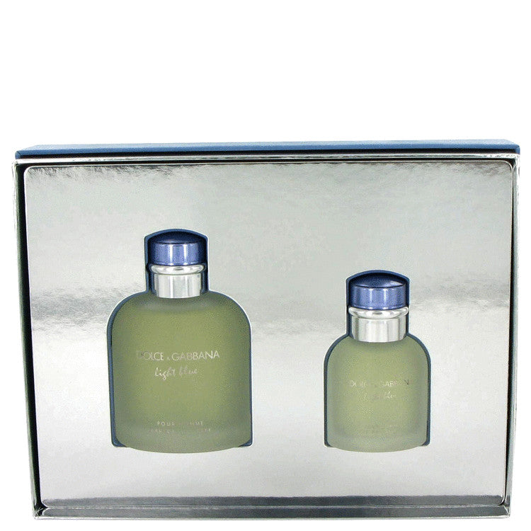 Light Blue Cologne by Dolce & Gabbana Gift Set -- 4.2 oz Eau De Toilette Spray + 1.3 oz Eau De Toilette Spray for Men - Authentic Fragrance - Discount Men Perfume or Cologne Fragrance