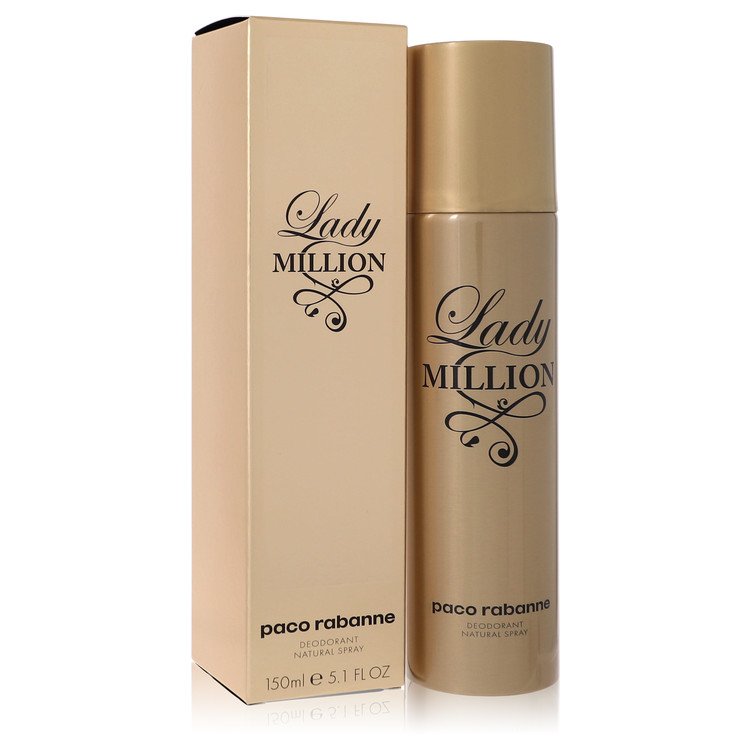 Lady Million Perfume by Paco Rabanne Deodorant Spray 5 oz for Women - Authentic Fragrance - Discount Women Perfume or Cologne Fragrance