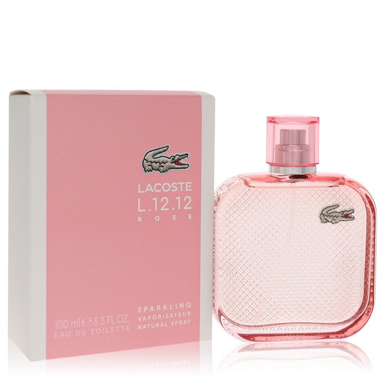Lacoste L.12.12 Rose Sparkling Perfume By Lacoste 3.3 Oz Eau De Toilette Spray For Women In Box