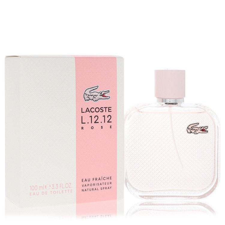 Lacoste Eau De Lacoste L.12.12 Rose Eau Fraiche Perfume by Lacoste Eau De Toilette Spray 3.3 oz for Women - Authentic Fragrance - Discount Women Perfume or Cologne Fragrance
