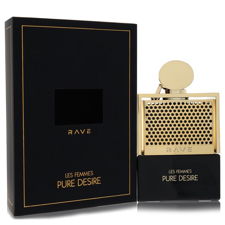 Lattafa Rave Pure Desire Gold Perfume by Lattafa Eau De Parfum Spray 3.4 oz for Women - Authentic Fragrance - Discount Women Perfume or Cologne Fragrance