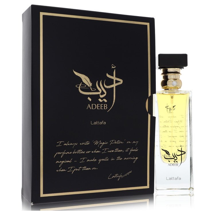 Lattafa Adeeb Perfume by Lattafa Eau De Parfum Spray (Unisex) 2.7 oz for Women - Authentic Fragrance - Discount Women Perfume or Cologne Fragrance