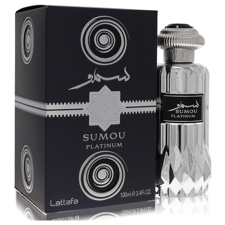 Lattafa Sumou Platinum Cologne by Lattafa Eau De Parfum Spray (Unisex) 3.4 oz for Men - Authentic Fragrance - Discount Men Perfume or Cologne Fragrance