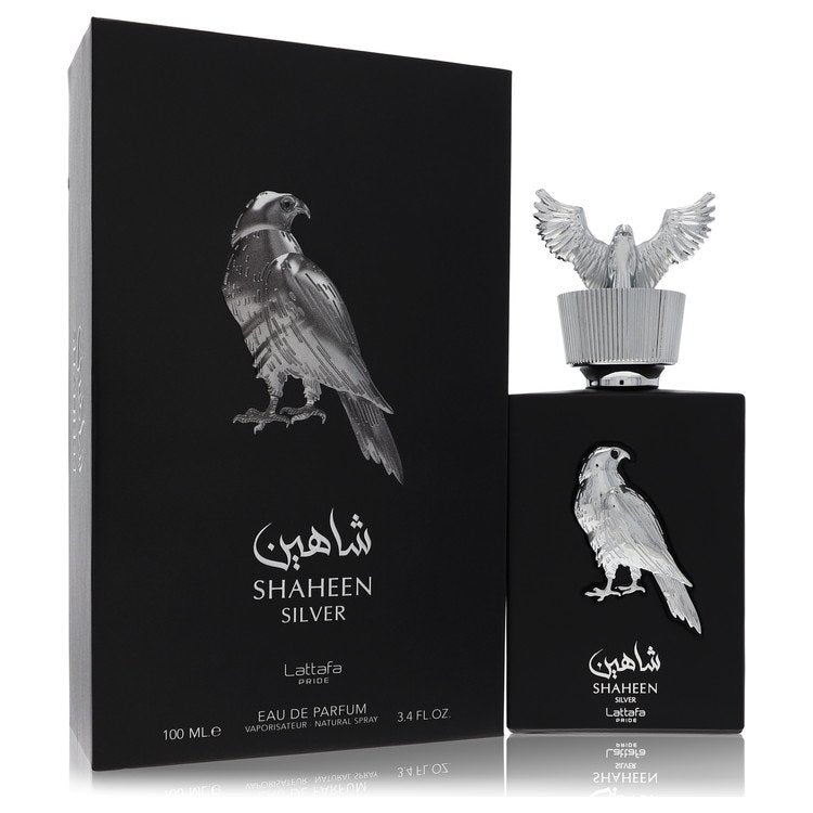 Lattafa Pride Shaheen Silver Cologne by Lattafa Eau De Parfum Spray (Unisex) 3.4 oz for Men - Authentic Fragrance - Discount Men Perfume or Cologne Fragrance
