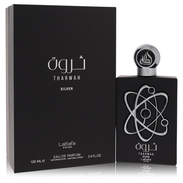 Lattafa Pride Tharwah Silver Cologne by Lattafa Eau De Parfum Spray 3.4 oz for Men - Authentic Fragrance - Discount Men Perfume or Cologne Fragrance