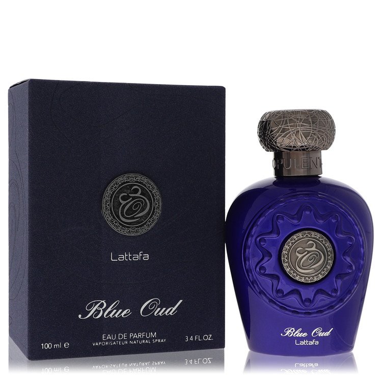 Blue Oud Cologne By Lattafa 3.4 Oz Eau De Parfum Spray For Men In Box
