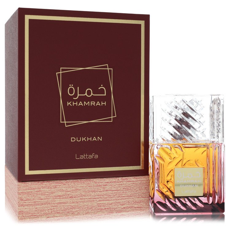 Lattafa Khamrah Dukhan Cologne by Lattafa Eau De Parfum Spray (Unisex) 3.4 oz for Men - Authentic Fragrance - Discount Men Perfume or Cologne Fragrance