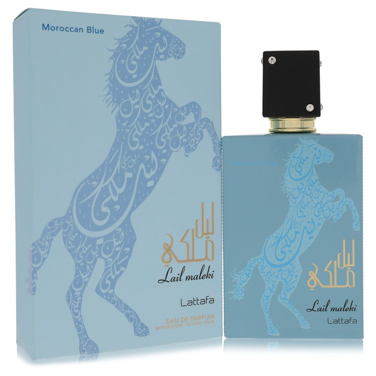 Lattafa Lail Maleki Morrocan Blue Cologne by Lattafa Eau De Parfum Spray (Unisex) 3.4 oz for Men - Authentic Fragrance - Discount Men Perfume or Cologne Fragrance