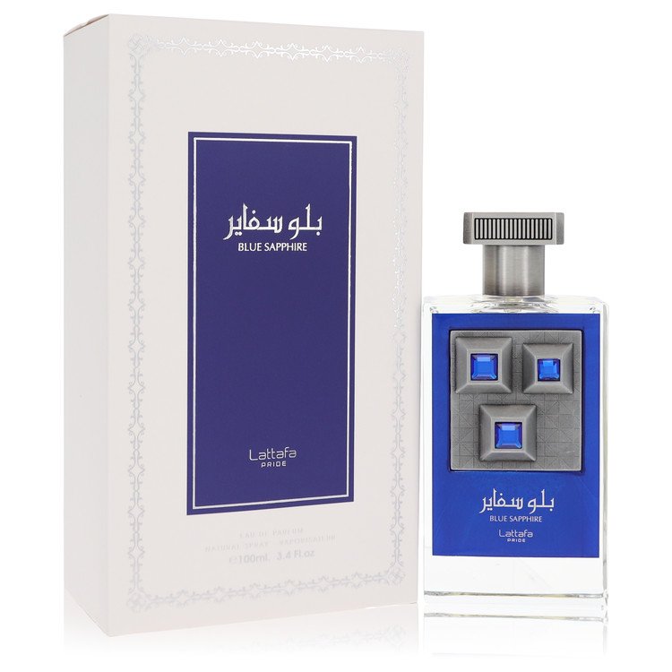 Lattafa Pride Blue Sapphire Cologne by Lattafa Eau De Parfum Spray (Unisex) 3.4 oz for Men - Authentic Fragrance - Discount Men Perfume or Cologne Fragrance