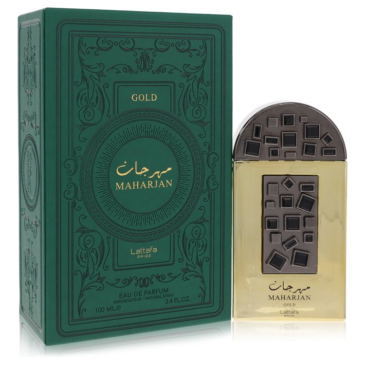 Pride Maharjan Gold by Lattafa 3.4 oz oz Eau De Parfum Spray for Men - Perfumes4All