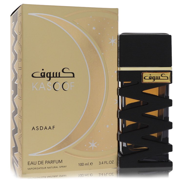 Lattafa Asdaaf Kasoof Black Extract Cologne by Lattafa Eau De Parfum Spray (Unisex) 3.4 oz for Men - Authentic Fragrance - Discount Men Perfume or Cologne Fragrance