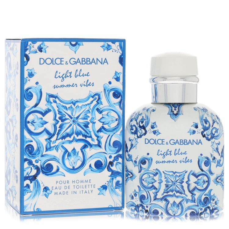 Light Blue Summer Vibes Cologne by Dolce & Gabbana Eau De Toilette Spray 2.5 oz for Men - Authentic Fragrance - Discount Men Perfume or Cologne Fragrance