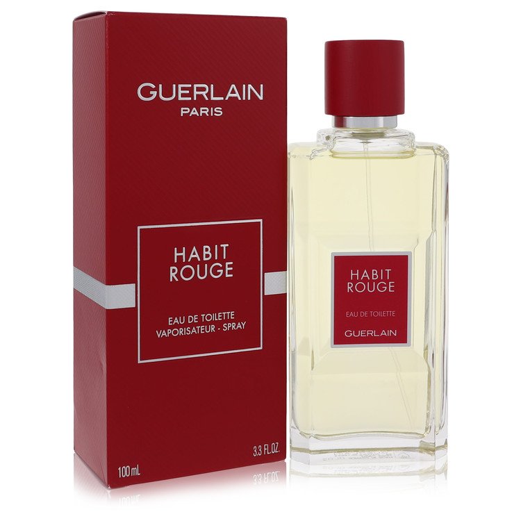 Habit Rouge By by Guerlain 3.4 oz oz Eau De Toilette Spray for Men - Perfumes4All