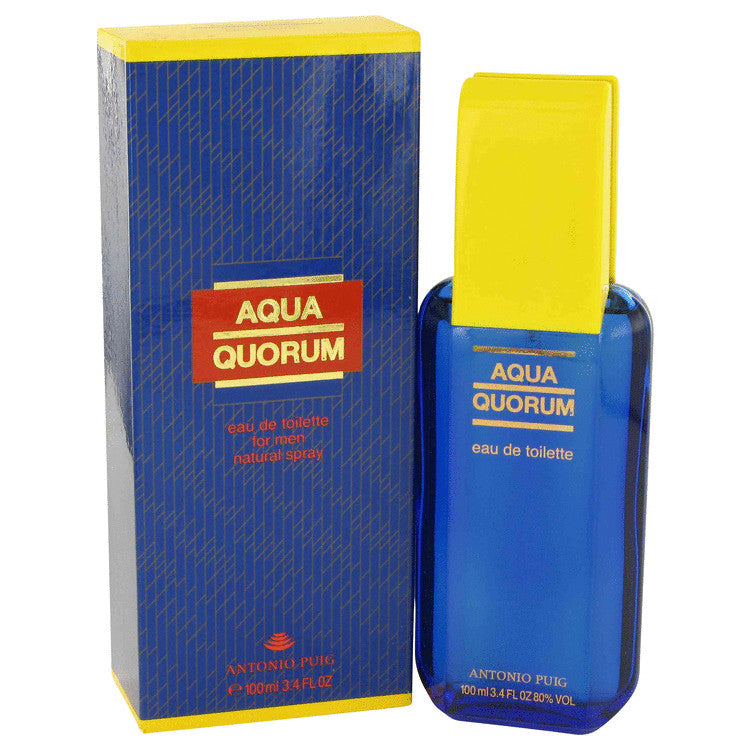 Aqua Quorum Cologne by Antonio Puig Eau De Toilette Spray 3.4 oz for Men - Authentic Fragrance - Discount Men Perfume or Cologne Fragrance