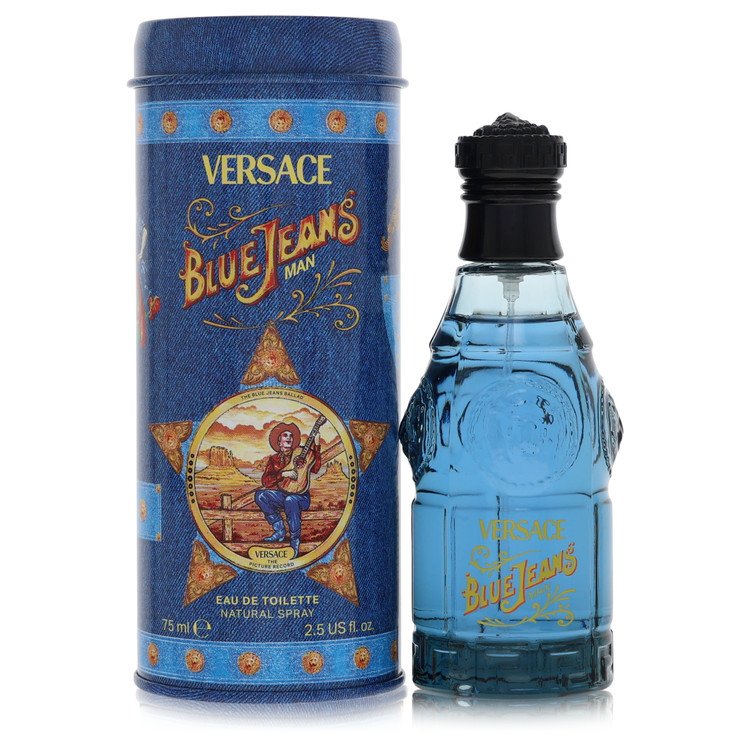 Blue Jeans by Versace 2.5 oz Eau De Toilette Spray for Men - Perfumes4All