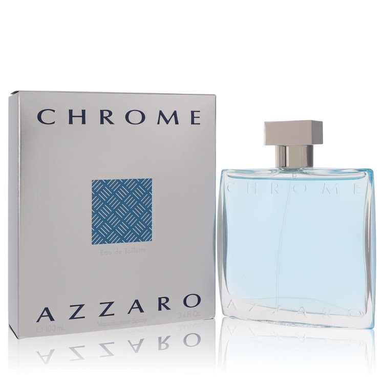 Chrome Cologne By Azzaro 3.4 Oz Eau De Toilette Spray For Men In Box