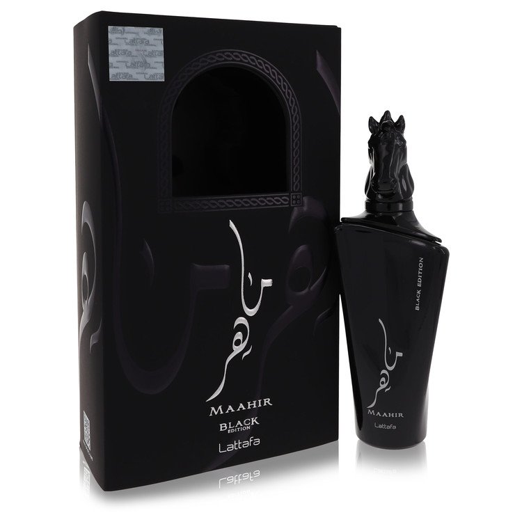 Maahir Black Edition Perfume by Lattafa Eau De Parfum Spray (Unisex) 3.4 oz for Women - Authentic Fragrance - Discount Women Perfume or Cologne Fragrance
