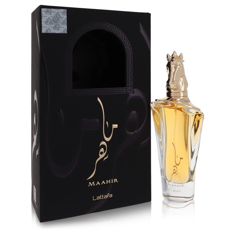Lattafa Maahir Perfume by Lattafa Eau De Parfum Spray (Unisex) 3.4 oz for Women - Authentic Fragrance - Discount Women Perfume or Cologne Fragrance