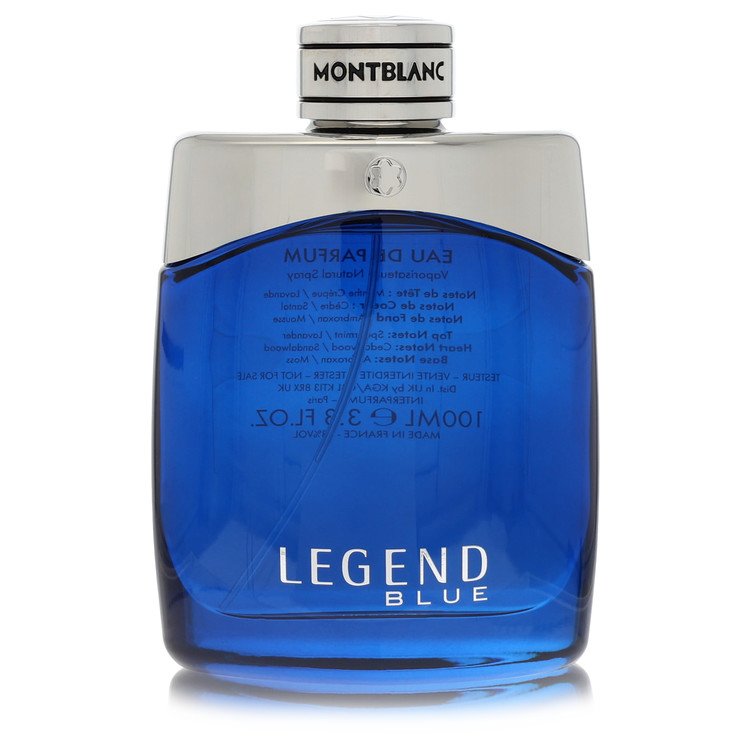 Montblanc Legend Blue Cologne by Mont Blanc Eau De Parfum Spray (Tester) 3.3 oz for Men - Authentic Fragrance - Discount Men Perfume or Cologne Fragrance