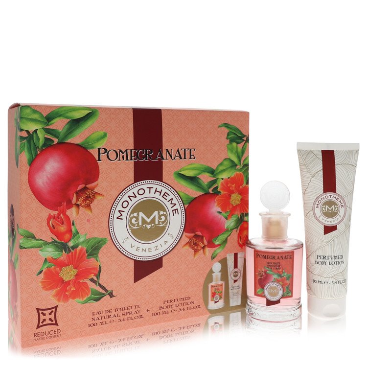 Monotheme Pomegranate Perfume by Monotheme Gift Set -- 3.4 oz Eau De Toilette Spray + 3.4 oz Body Lotion for Women - Authentic Fragrance - Discount Women Perfume or Cologne Fragrance