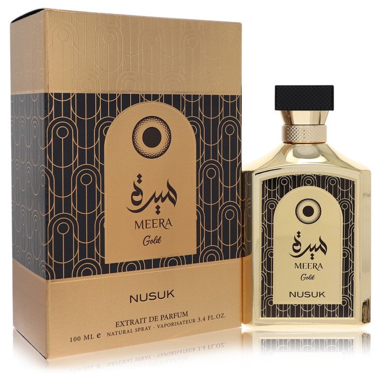 Nusuk Meera Gold Cologne by Nusuk Extrait De Parfum Spray (Unisex) 3.4 oz for Men - Authentic Fragrance - Discount Men Perfume or Cologne Fragrance