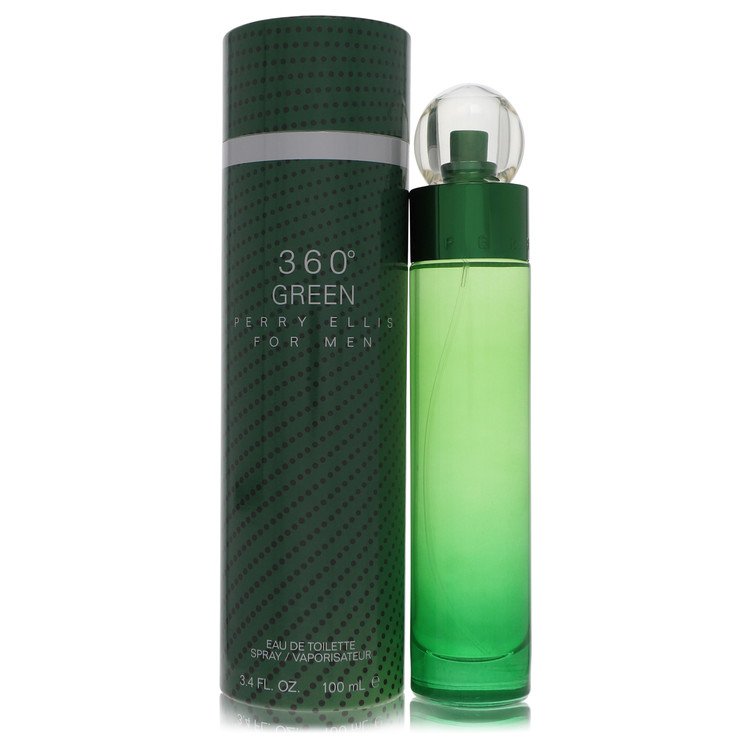 Perry Ellis 360 Green Cologne by Perry Ellis Eau De Toilette Spray 3.4 oz for Men - Authentic Fragrance - Discount Men Perfume or Cologne Fragrance