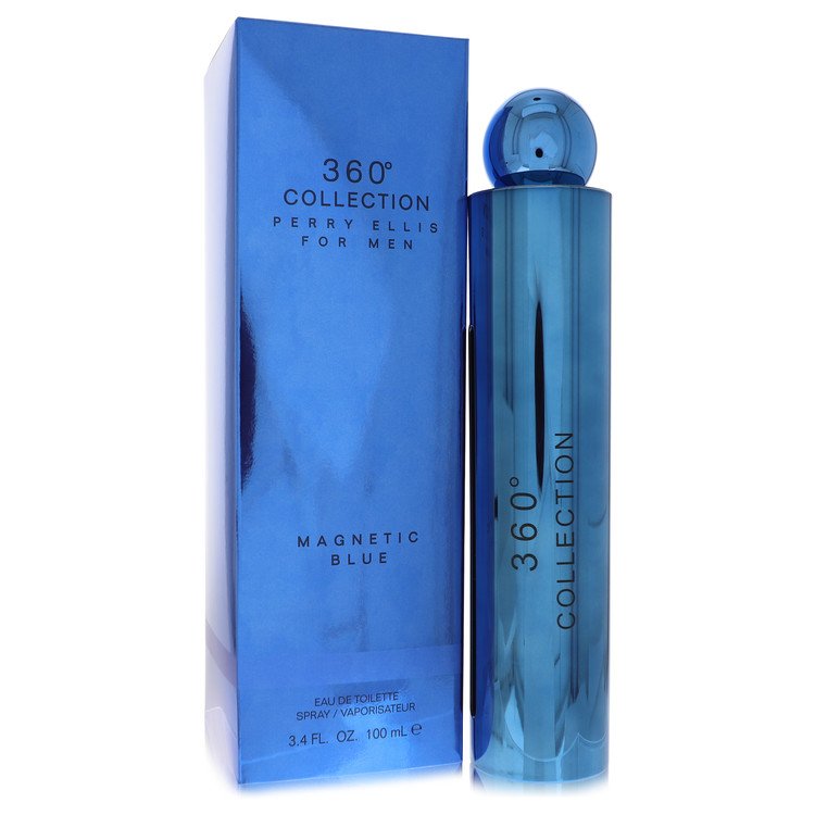 Perry Ellis 360 Collection Magnetic Blue Cologne by Perry Ellis Eau De Toilette Spray 3.4 oz for Men - Authentic Fragrance - Discount Men Perfume or Cologne Fragrance