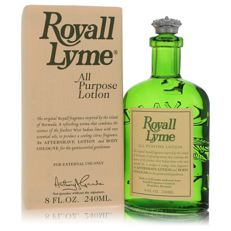 Royall Lyme Cologne by Royall Fragrances All Purpose Lotion / Cologne 8 oz for Men - Authentic Fragrance - Discount Men Perfume or Cologne Fragrance