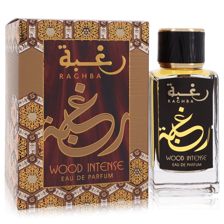Raghba Wood Intense Perfume by Lattafa Eau De Parfum Spray (Unisex) 3.4 oz for Women - Authentic Fragrance - Discount Women Perfume or Cologne Fragrance