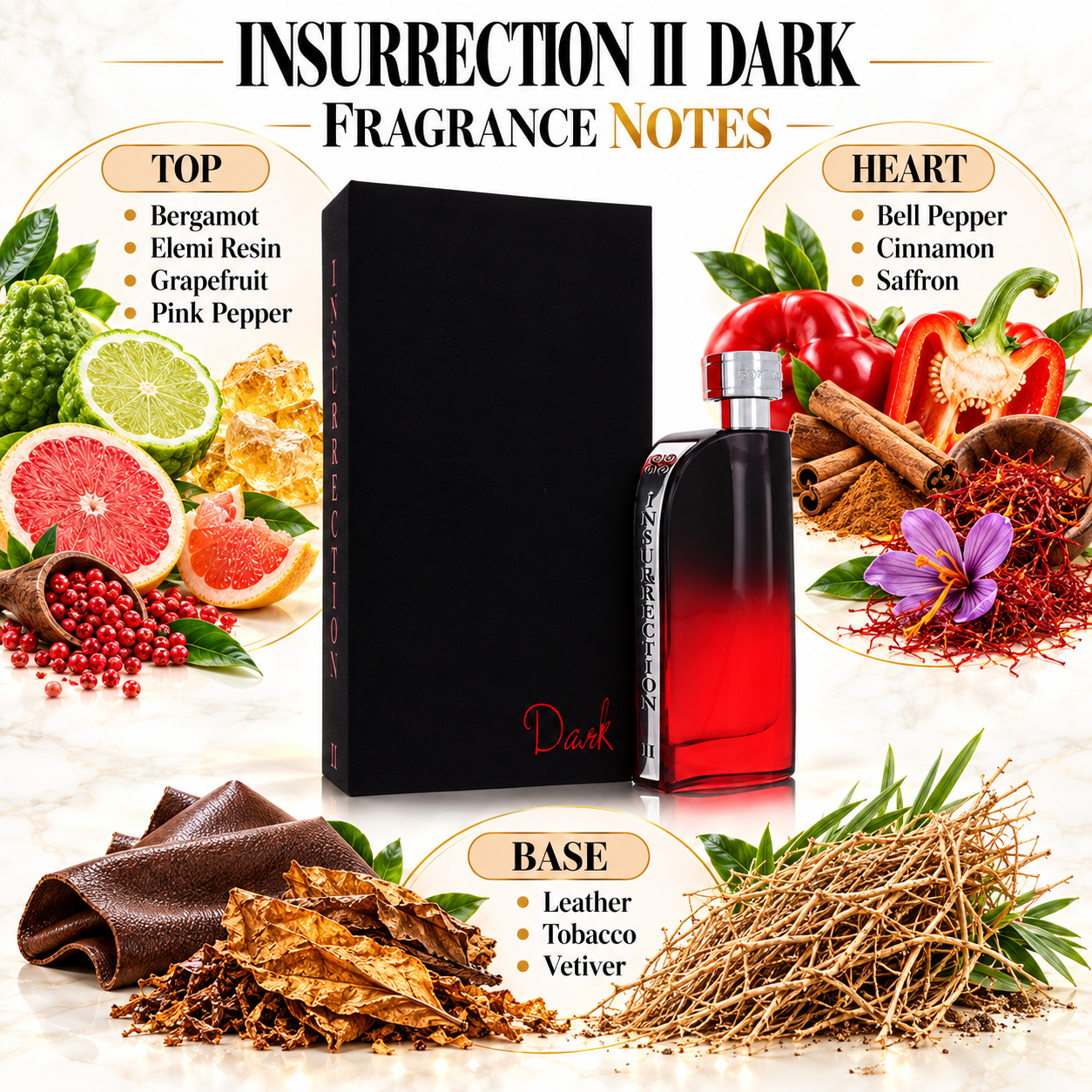 Ii Dark by Insurrection 3.4 Oz Eau De Toilette Spray for Men - Notes [Drive:1aOC3RNOBUDsIB_ZESFPQ49R1AFwMlfme]