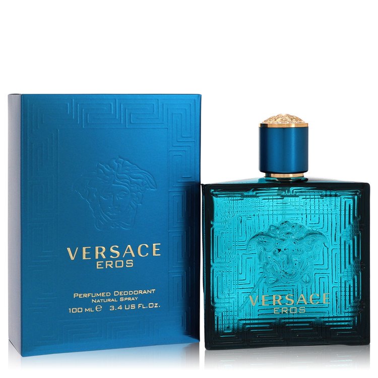 Versace Eros Cologne by Versace Deodorant Spray 3.4 oz for Men - Authentic Fragrance - Discount Men Perfume or Cologne Fragrance