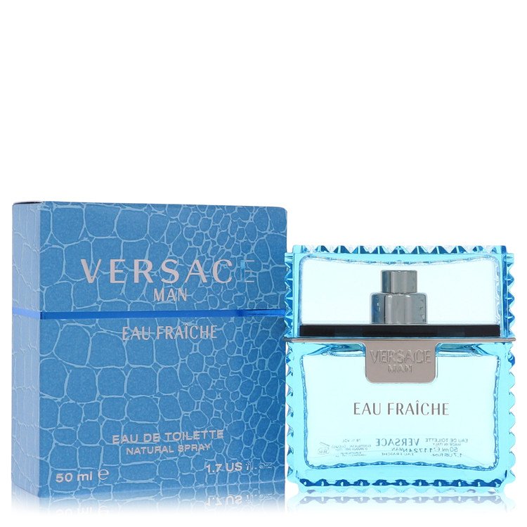Versace Man Cologne by Versace Eau Fraiche Eau De Toilette Spray (Blue) 1.7 oz for Men - Authentic Fragrance - Discount Men Perfume or Cologne Fragrance
